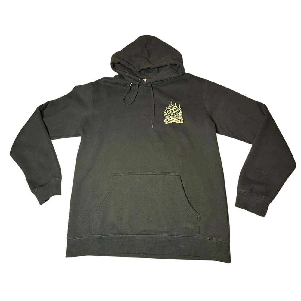 As Colour Noah Kahan Campfire Hoodie Size L Black Stencil
